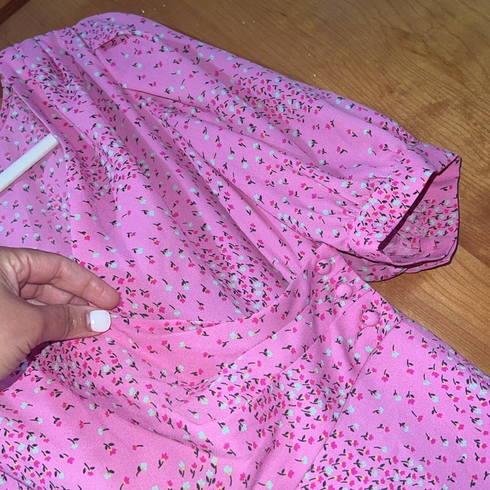 Kate Spade Meadow Floral Wrap Dress Pink Size 6 NWOT - Picture 10 of 13